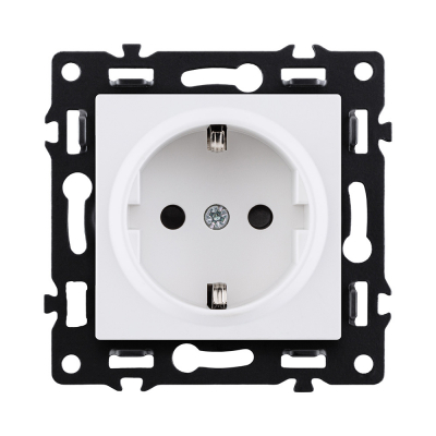 Розетка штепсельная SCHUKO 16A/250 В, белый Kollinger Asthetik AS-014WH