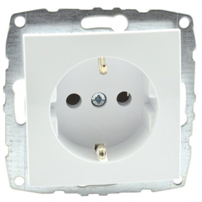 Розетка с заземлением Mono Electric Despina-Larissa 16А 250В белый 500-001921-117