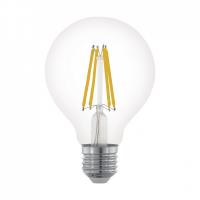Лампа светодиодная филаментная диммируемая Eglo E27 6W 2700К прозрачная 11702