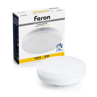 Светодиодная диммируемая лампа Feron LB-456 GX53 12W 2700K 51064