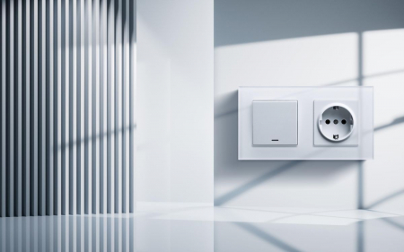 Розетка штепсельная SCHUKO 16A/250 В, белый Kollinger REA-002WH для Aspekt, Eleganz, Reflex