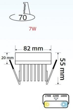 Встраиваемый светодиодный светильник Horoz Valeria 5W 4200К 016-040-0005 HRZ00002308