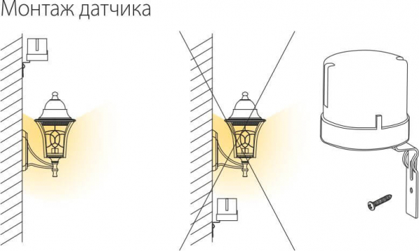 Датчик освещенности SNS-L-07 5500W IP44 Белый 4690389055430