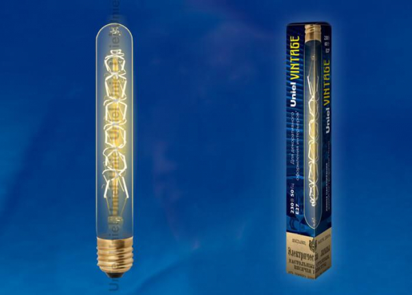 Лампа накаливания (UL-00000484) Uniel E27 60W золотистая IL-V-L28A-60/GOLDEN/E27 CW01