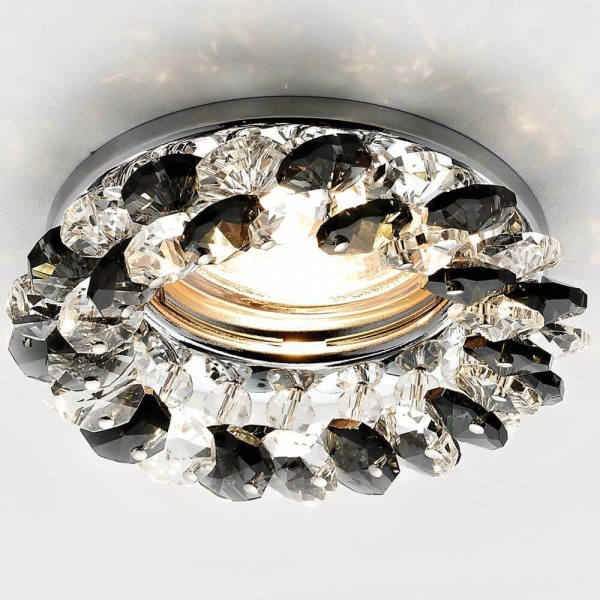 Встраиваемый светильник Ambrella Light Crystal K206 BK/CH