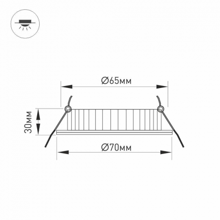 Мебельный светильник Arlight LTM-R70WH-Frost 4.5W Warm White 110deg