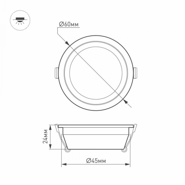 Мебельный светильник Arlight LTM-R60WH-Frost 3W Day White 110deg