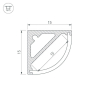 Профиль Arlight SL-KANT-H15-2000 ANOD 019327