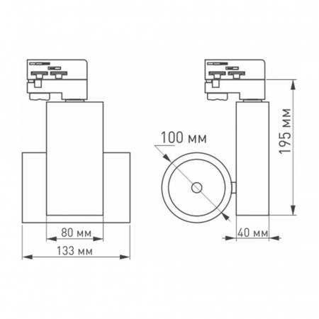 Трековый светильник Arlight LGD-ARES-4TR-R100-40W Warm3000 026378