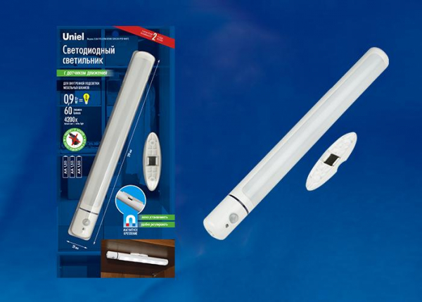 Мебельный светодиодный светильник (UL-00002889) Uniel ULM-F42-3W/4200K Sensor IP20 White