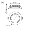 Встраиваемый светодиодный светильник Arlight LT-R200WH 16W Warm White 016574
