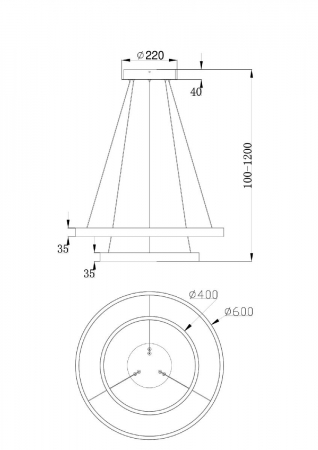 Подвесной светильник Maytoni Rim MOD058PL-L55BS4K