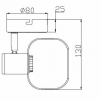 Спот Rivoli Dorkas 7026-701 Б0047096 с 1 плафоном черный/дымчатый цвет