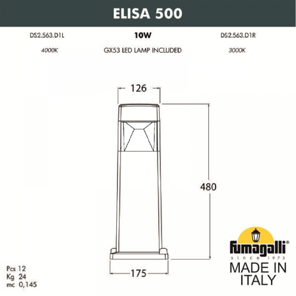 Садовый светильник Fumagalli DS2.563.000.LXD1L