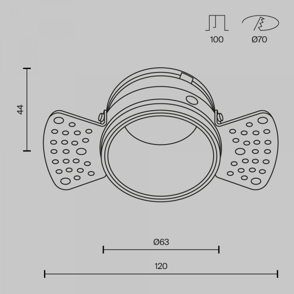 Встраиваемый светильник Maytoni Reif DL048-01W