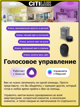 Потолочный светильник Citilux Старлайт Смарт CL703A45G