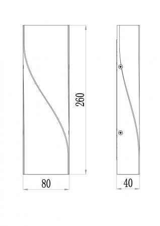 Уличный настенный светильник Maytoni Twist O040WL-L11B3K