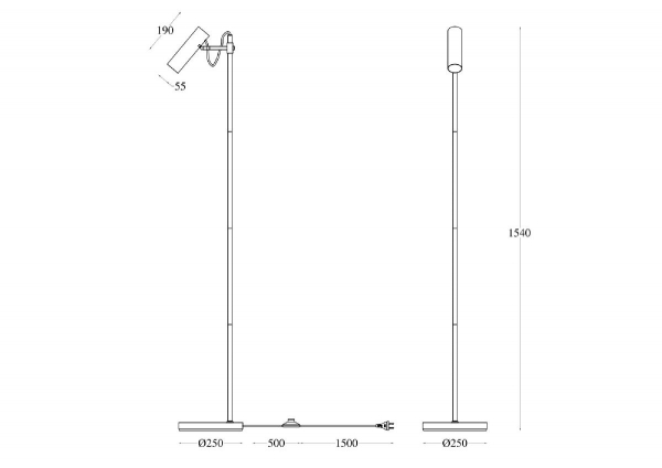 Торшер Maytoni Technical Bansky MOD129FL-01B