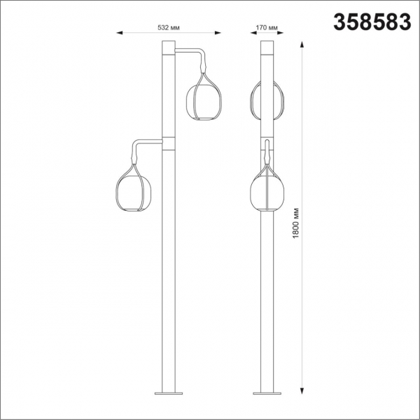 Ландшафтный светильник Novotech Roca 358583