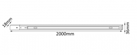 Шинопровод однофазный с питанием и заглушкой Crystal Lux CLT 0.11 CLT 0.11 01 L2000 BL