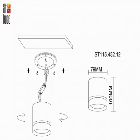 Накладной светильник ST Luce ST115 ST115.432.12