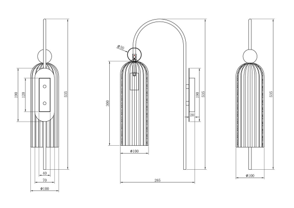 Бра Maytoni Antic MOD302WL-01CG