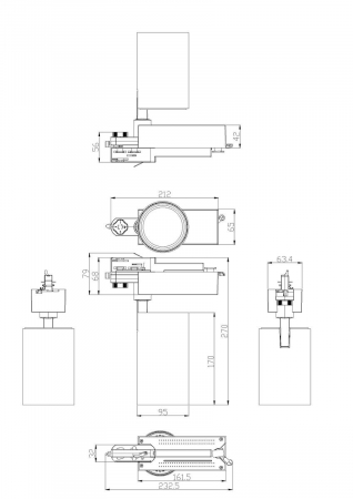 Трековый светильник ЭРА SТR-30-36-40K-B40 Б0049768