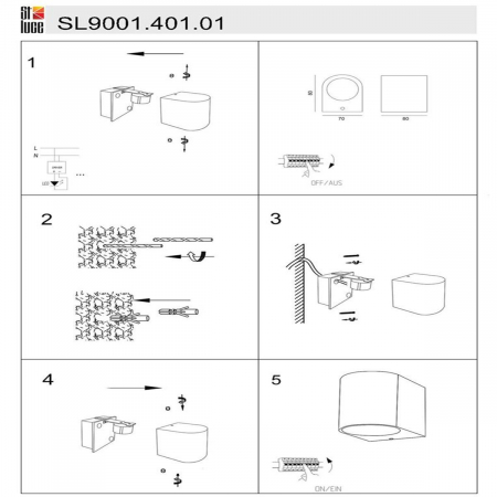 Уличный настенный светильник ST Luce Borgo SL9001.401.01