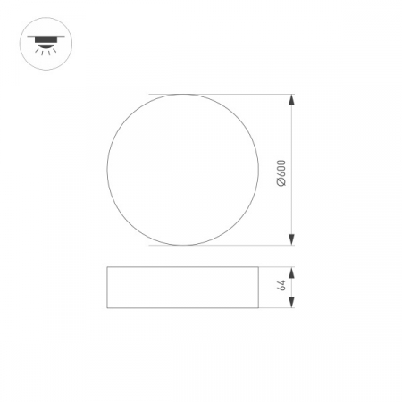 Светильник Arlight SP-RONDO-R600-60W Warm3000 034823