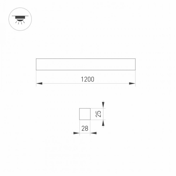 Потолочный светильник Arlight Snap-Starline-Flat-S1200-26W Day4000 031476