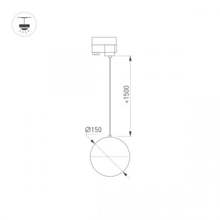 Трековый светильник Arlight LGD-Emisfero-Track-Hang-4TR-R150-11W Day4000 035937