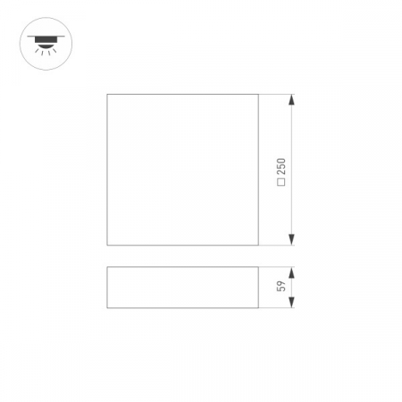Накладной светильник Arlight SP-Quadro-S250x250-25W Warm3000 034787
