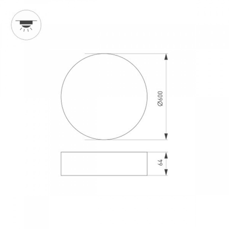 Потолочный светильник Arlight SP-Rondo-R600-60W Day4000 034825