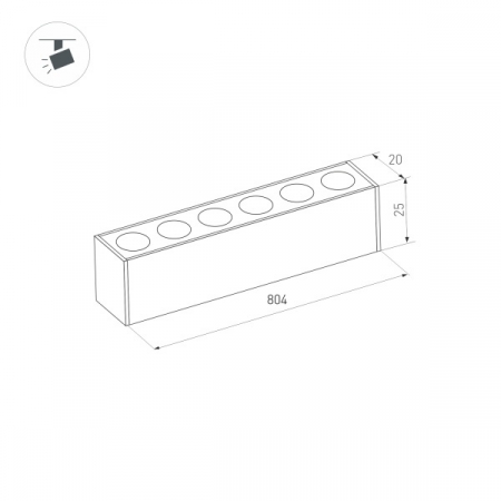 Трековый светильник Arlight Mag-Dots-25-L800-24W Warm3000 034207