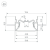 Алюминиевый профиль Arlight Foled-50-Ceil-Center-2000 035769