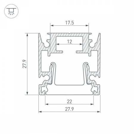 Алюминиевый профиль Arlight HR-Facade-2000 Anod 034946