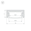 Алюминиевый профиль Arlight SL-Slim-H7-3000 Anod 036033