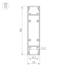 Алюминиевый профиль Arlight SL-Line-25100-Dual-2500 Black 033735