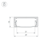 Алюминиевый профиль Arlight ARH-Wide-W39-2000 Anod 030982