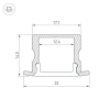 Алюминиевый профиль Arlight ARH-Line-2315-F-2000 Anod 036327