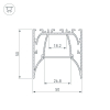 Алюминиевый профиль Arlight ARH-Line-5050-Comfort-2000 Anod 036353