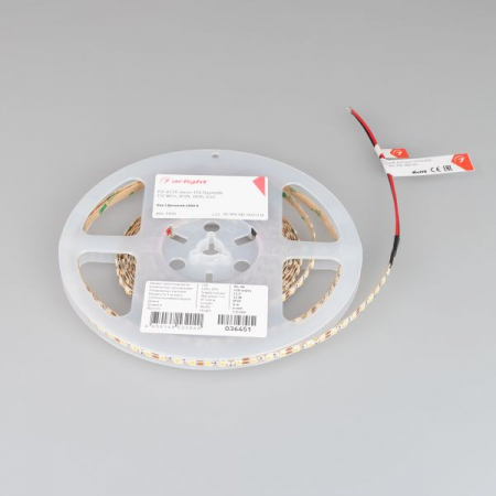 Светодиодная лента Arlight RZ-A120-6mm 12V Day4000 (12 W/m, IP20, 2835, 5m) 036451