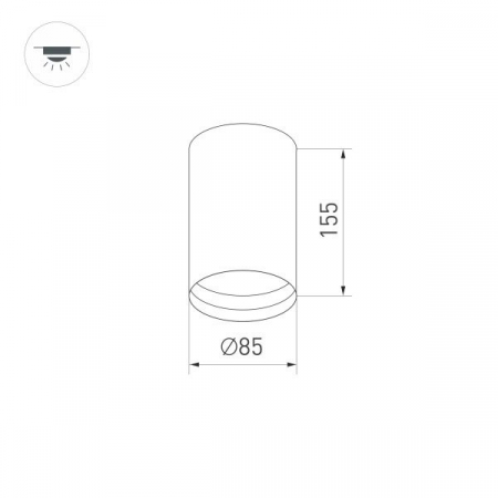 Корпус накладного светильника Arlight SP-Polo-Surface-R85 024252(1)