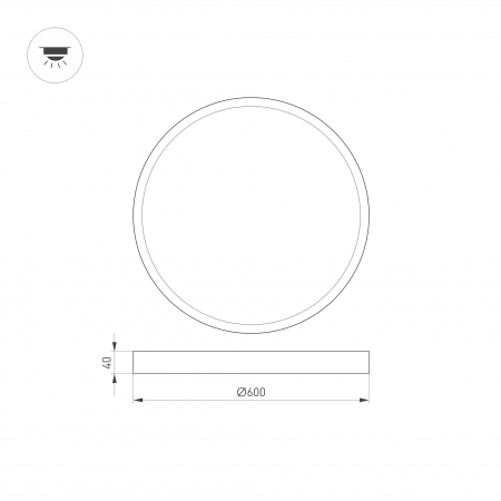 Настенно-потолочный светильник Arlight SP-Basic-R600-48W Warm3000 020524(1)
