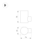 Уличный настенный светильник Arlight LGD-Ray-Wall-R46-3W Warm3000 033310