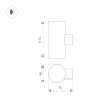 Уличный настенный светильник Arlight KT-Ray-Wall-Twin-R46-2x3W Warm3000 034137