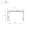 Профиль с экраном Arlight SL-LINE-4932-2500 WHITE+OPAL 036304