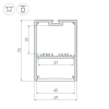 Профиль с экраном Arlight SL-LINE-4970-2500 WHITE+OPAL 036305