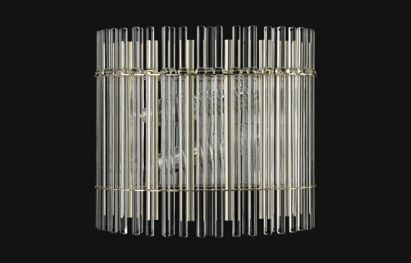 Настенный светильник Crystal Lux AURELIO AP2 GOLD+CHROME/TRANSPARENT