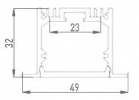 Алюминиевый профиль DesignLed LE.4932-R 010356